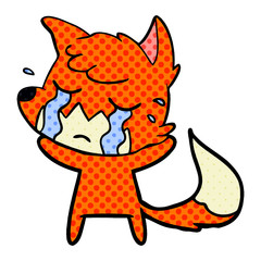 crying fox cartoon