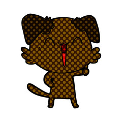 happy little dog cartoon