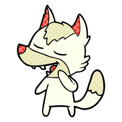 cartoon wolf laughing