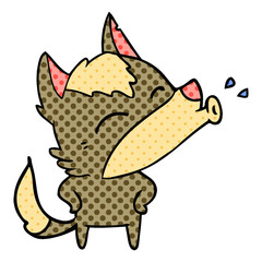 howling wolf cartoon