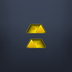 Button on-off modern background Black