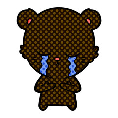 crying cartoon bear