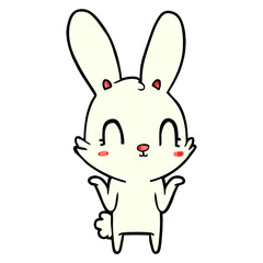 Obraz na płótnie Canvas cute cartoon rabbit