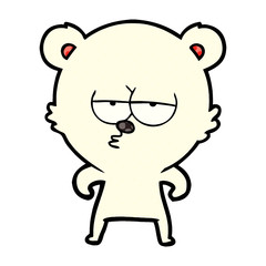 bored polar bear cartoon