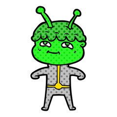 friendly cartoon spaceman