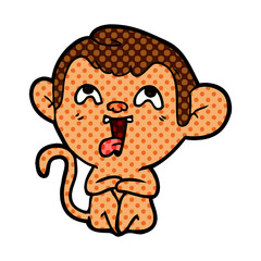crazy cartoon monkey