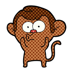 cartoon hooting monkey