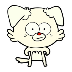 nervous dog cartoon