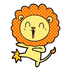 laughing lion cartoon