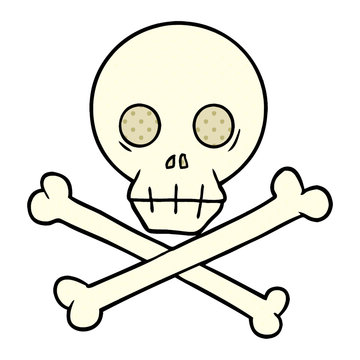 cartoon skull and crossbones