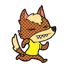 angry wolf cartoon
