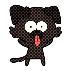 cartoon dog with tongue sticking out