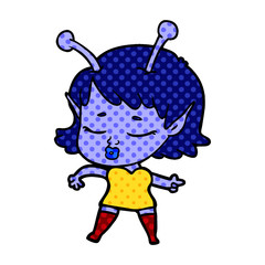 cartoon alien girl