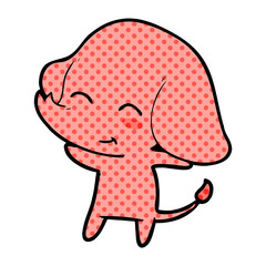 Obraz premium cute cartoon elephant