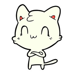 cartoon happy cat