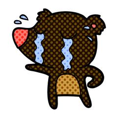 cartoon crying bear