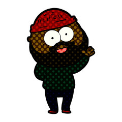 cartoon bearded man