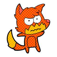 cartoon annoyed fox