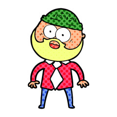 cartoon bearded man