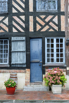 Detail im Fachwerkdorf Beuvron-en-Auge Normandie