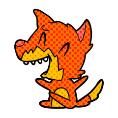 laughing fox cartoon