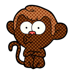 cartoon hooting monkey