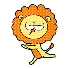 cartoon running lion