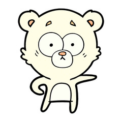 surprised polar bear cartoon