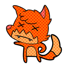 cartoon dead fox