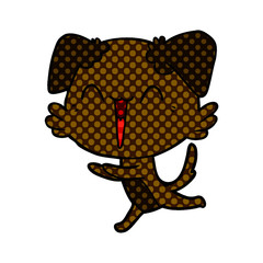 happy little dog cartoon