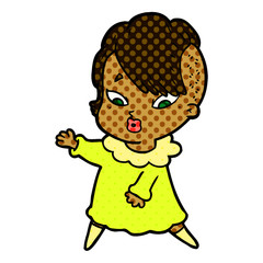 cartoon surprised girl