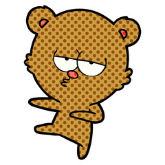 bored bear cartoon dancing