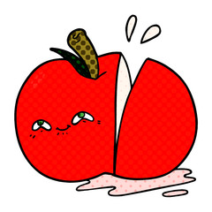 cartoon sliced apple