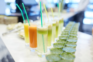 Different cocktails with tubules 