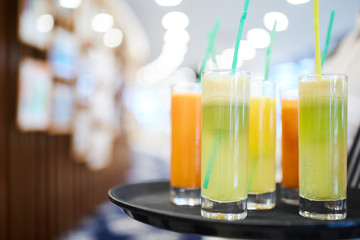 Different cocktails with tubules 