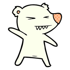 angry polar bear cartoon