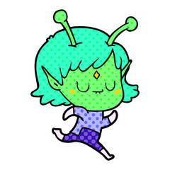 cartoon alien girl