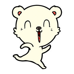 happy cartoon polar bear
