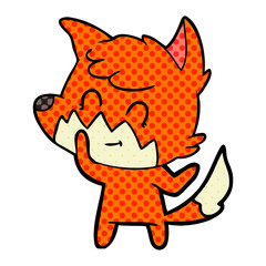 cartoon happy fox