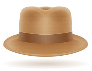 beach hat for men stock vector illustration