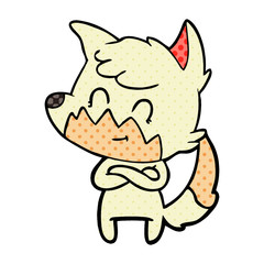 cartoon happy fox