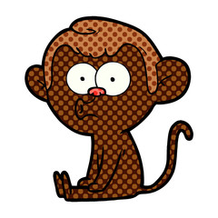 cartoon hooting monkey