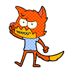 cartoon grinning fox