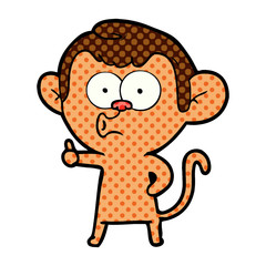 cartoon hooting monkey