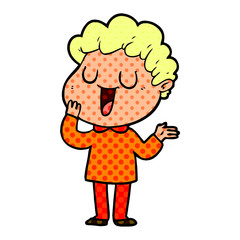 laughing cartoon man