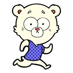 Fototapeta premium surprised polar bear cartoon