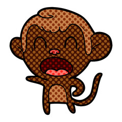 shouting cartoon monkey