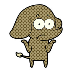 cartoon unsure elephant