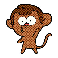 cartoon hooting monkey