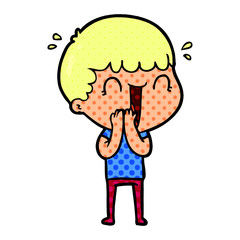 Fototapeta premium laughing cartoon man